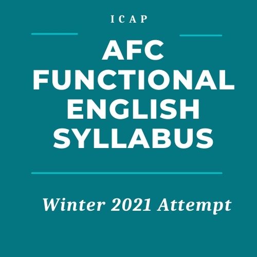 Syllabus of Functional English for Winter 2021