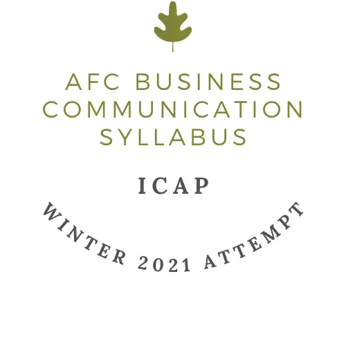 Syllabus of AFC Business Communication