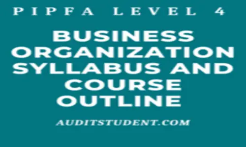 syllabus of PIPFA Level 4 Business Organization