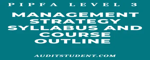 syllabus of PIPFA Level 3 Management Strategy