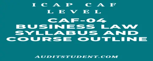 Syllabus of CAF4 Business Law for Spring 2022