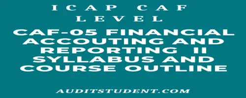 Syllabus of CAF5 Financial Accounting and Reporting-II
