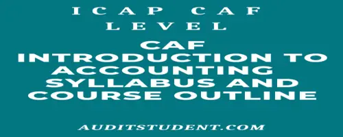 Syllabus of Introduction to accounting(old Caf1)