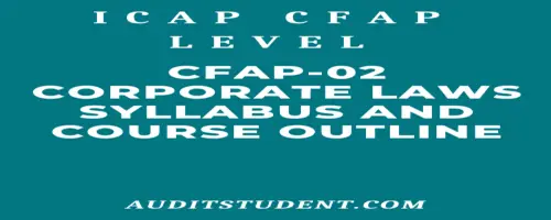 syllabus of CFAP2 Corporate Law