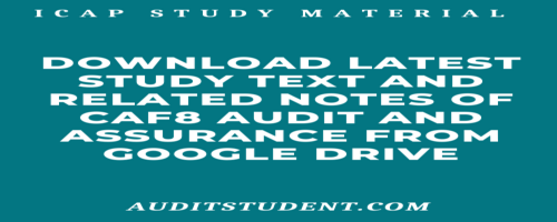 Download practice questions and answers and icap caf8 audit study text