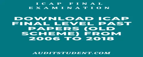 icap final level Examination Past Papers