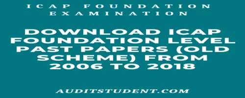 Foundation Examination Past Papers