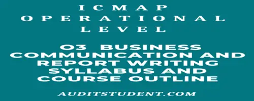 icmap syllabus of O3 Business Communication and Report Writing