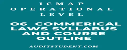 syllabus of O6 Commercial Laws