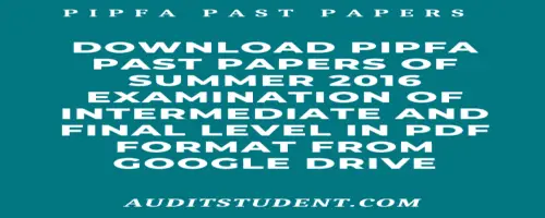 pipfa summer 2016 papers